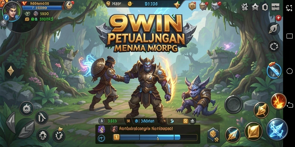Screenshot gameplay 9WIN menampilkan aksi petualangan MMORPG yang seru.