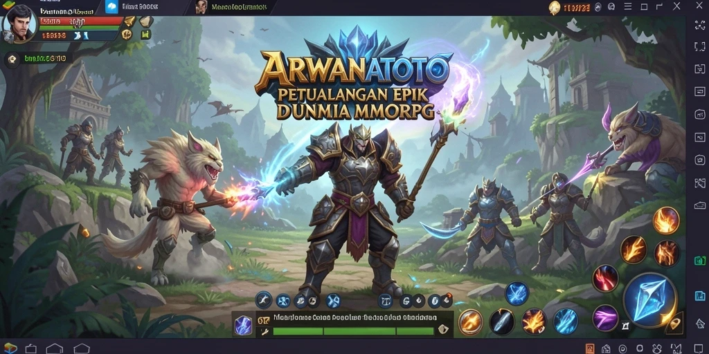 Tampilan gameplay ARWANATOTO yang menakjubkan di dunia MMORPG.
