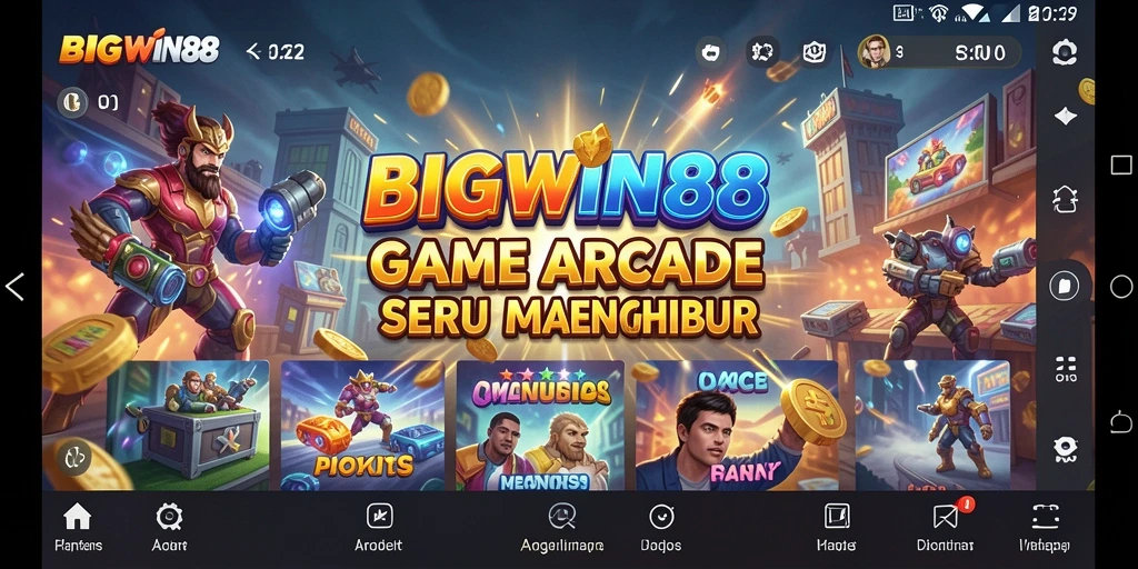 Screenshot gameplay <strong>BIGWIN88</strong> yang penuh aksi dan warna.