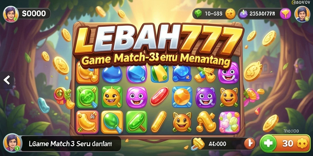 Tampilan gameplay seru saat mencocokkan item di LEBAH777.