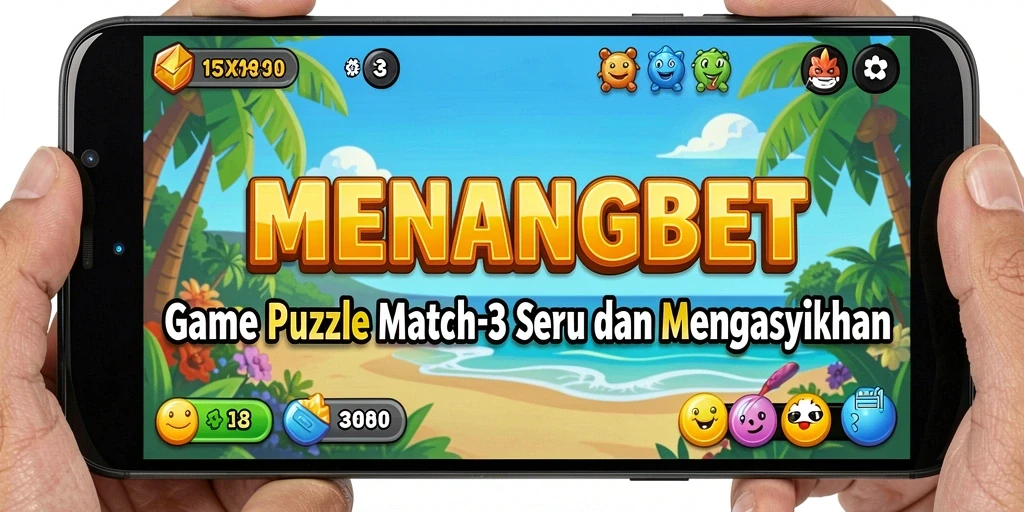 Tampilan gameplay seru dari MENANGBET yang menantang kemampuan match-3 Anda.