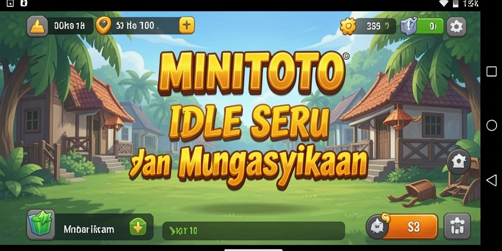 Tampilan gameplay MINITOTO yang menampilkan karakter aktif mengumpulkan sumber daya.