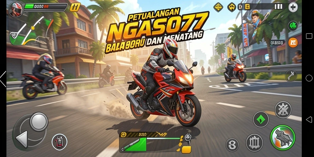 Gameplay seru di NGASO77 dengan balap motor yang mendebarkan.
