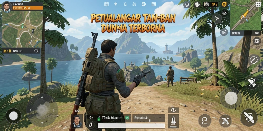 Tangkapan layar dari gameplay RAKYATJP di dunia terbuka.