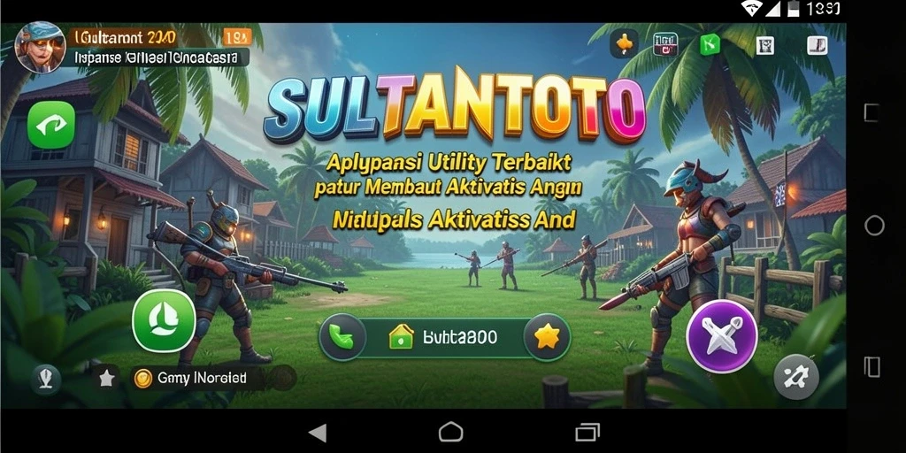 Screenshot utama SULTANTOTO dengan fitur utilitas yang menonjol.